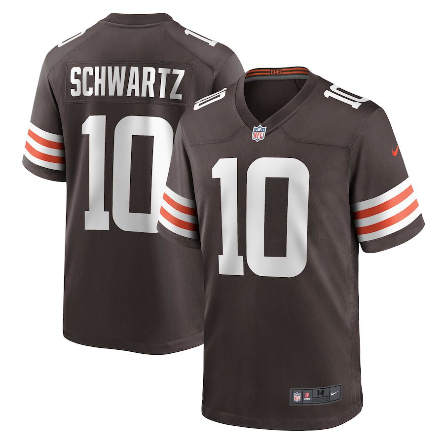 Men Cleveland Browns #10 Anthony Schwartz Nike Brown Game NFL Jersey